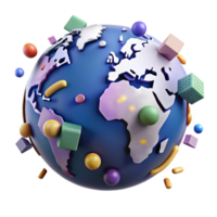 serene rustic World Map with Economic Data Points Isolated high resolution png