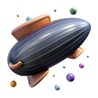 extraordinary abstract Zeppelin Side View Isolated Element authentic png
