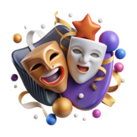 wonderful abstract Abstract Theater Symbol Masks Design Transparent Background professional png