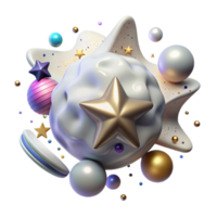 serene abstract Star Field Dense White Transparent Background premium png