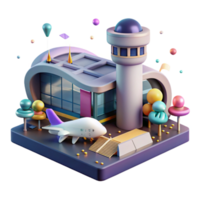extraordinary minimalist Modern Airport Terminal Cutout Transparent Background original png