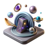 elegant contemporary Quantum Teleportation Concept Illustration Cutout high resolution png
