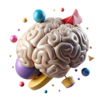 beautiful abstract Brain Scan Side View Cutout on White high quality png