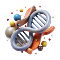 extraordinary abstract Dna Strand Microscopic View Transparent Background Isolated original png