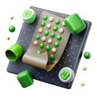 impressive minimalist Binary Code Matrix with Green Highlights Cutout authentic png