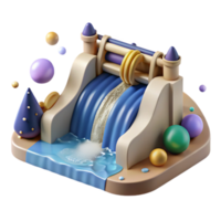 elegant rustic Water Flowing Over Dam Cutout high quality png