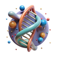 serene contemporary Dna Molecule Structure Rotating View Cutout exclusive png