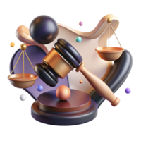 dramatic classic Abstract Justice Symbol Gavel Design Transparent Background high resolution png