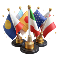 extraordinary artistic Group of Flags From Different Countries Transparent original png
