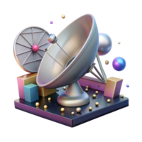 elegant contemporary Satellite Communication Dish Parabolic Transparent Background authentic png