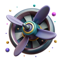 beautiful modern Airplane Propeller Spinning Cutout professional png