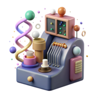 wonderful minimalist Dna Sequencing Machine Operation Illustration Isolated high quality png