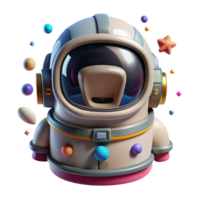 extraordinary abstract Astronaut Helmet Back View Lit Transparent Background exclusive png