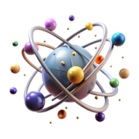 dramatic artistic Subatomic Particle Decay Illustration Transparent Background high quality png