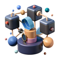 magnificent classic Virtual Reality Data Visualization Charts and Graphs Isolated Element professional png