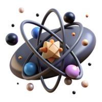 serene abstract Atom Model with Orbiting Electrons Transparent professional png
