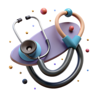 dramatic classic Stethoscope Close Up Front View Isolated authentic png