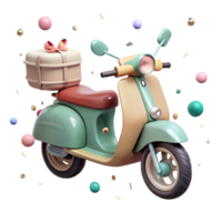magnificent creative Retro Scooter Front Angle Cutout professional png