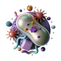 magnificent rustic Probiotic Bacteria Microscopic Transparent Element professional png