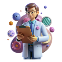 magnificent traditional Doctor with Patient Chart Isolated Background original png