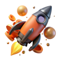 beautiful creative Rocket Engine Nozzle Firing Brightly Cutout authentic png