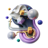 wonderful vintage Data Stream Flowing Through Network Transparent Element detailed png