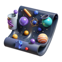 elegant artistic Quantum Mechanics Formula Visualization Transparent Element genuine png