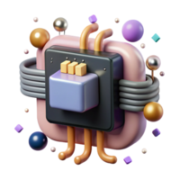 serene vintage Nanowire Connector Joining Two Circuits Cutout Element high resolution png