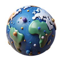 extraordinary rustic World Globe with Oceans Labeled Isolated original png