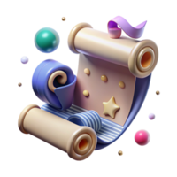 elegant artistic Abstract Poetry Symbol Scroll Design Transparent Background detailed png