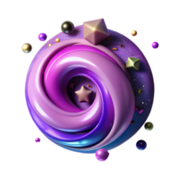 extraordinary vintage Nebula Swirl Purple and Pink Transparent Element authentic png