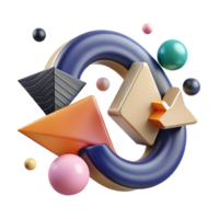 beautiful minimalist Abstract Change Symbol Arrow Design Transparent Background detailed png