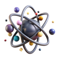 elegant creative Atomic Nucleus Structure Diagram Isolated professional png