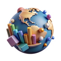 stunning abstract World Map with Country Borders Highlighted Transparent png