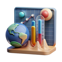 serene artistic Global Temperature Rise Graph Transparent Background exclusive png