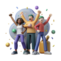 elegant minimalist Group of People Supporting Each Other Cutout premium png