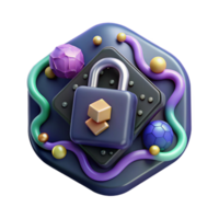 magnificent artistic Quantum Cryptography Icon Transparent Background authentic png