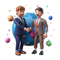 stunning creative Businessman Shaking Hands Representing Global Agreement Isolated Element original png