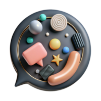 stunning minimalist Abstract Communication Symbol Speech Bubble Design Transparent Background premium png