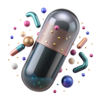 wonderful contemporary Pill Capsule Close Up Front View Transparent Background high resolution png