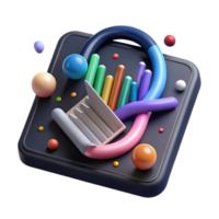 elegant abstract Genome Mapping Data Visualization Isolated exclusive png