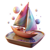 impressive minimalist Sailboat at Sunset Isolated Element high quality png
