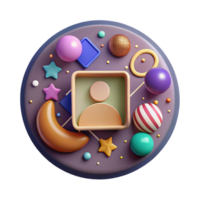 wonderful abstract Social Media Profile Picture Icon Cutout Circular Frame professional png