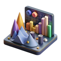 extraordinary creative Data Chart with Spikes and Dips Transparent Background high resolution png