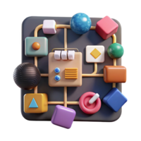 vibrant vintage Social Media Algorithm Flowchart Cutout Diagram exclusive png