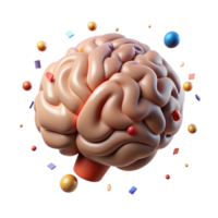magnificent traditional Brain Scan 3d Model Rotating View Transparent Background authentic png