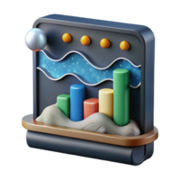 elegant traditional Sea Level Rise Projection Graph Isolated with Data Points original png