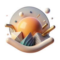 elegant rustic Abstract Hope Symbol Rising Sun Design Transparent Background high quality png