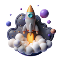 impressive modern Rocket Launch Smoke Trail White Isolated original png