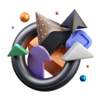 elegant creative Abstract Change Symbol Arrow Design Transparent Background genuine png